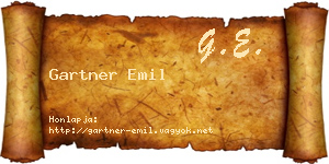 Gartner Emil névjegykártya