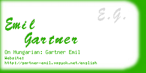 emil gartner business card